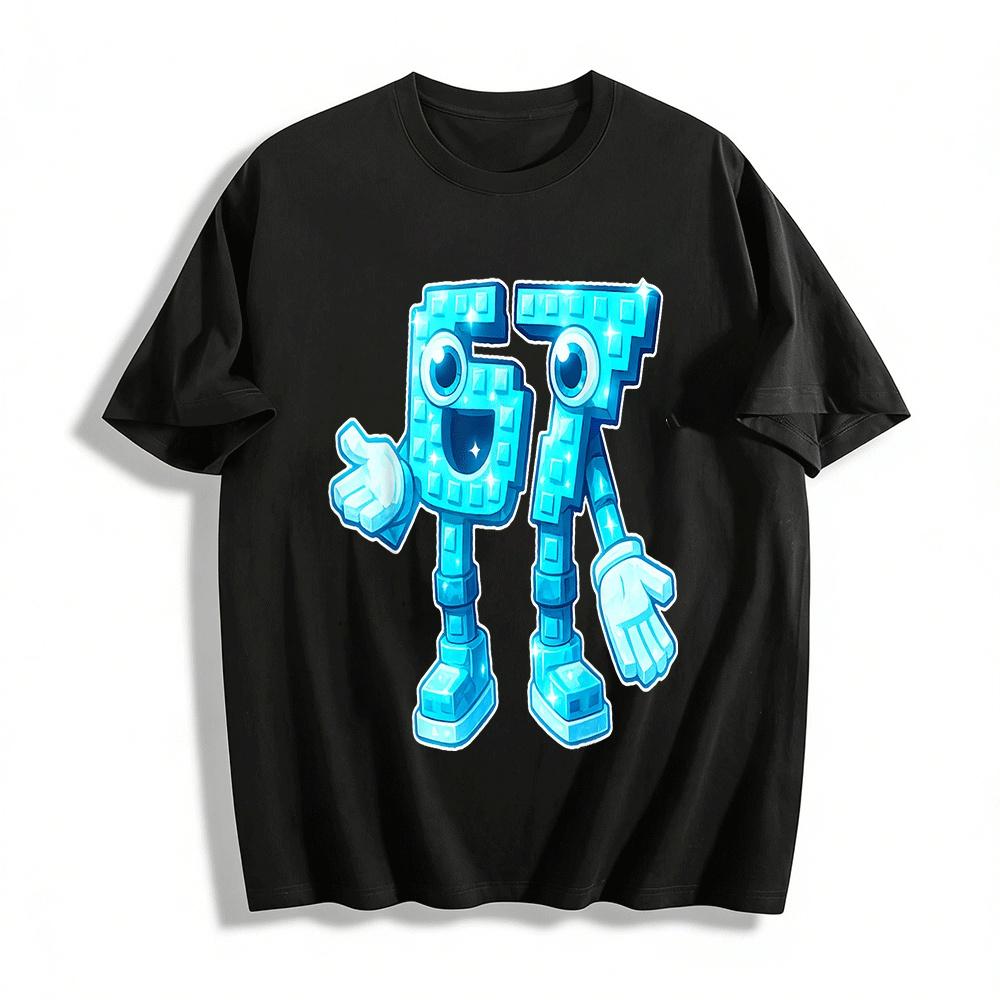 Fun Number 67 Bright Blue Block Style Casual Tee For Adults Kids Pure cotton T-shirt XXS
Fun Number 67 Bright Blue Block Style Casual Tee For Adults Kids Pure cotton T-shirt XXS