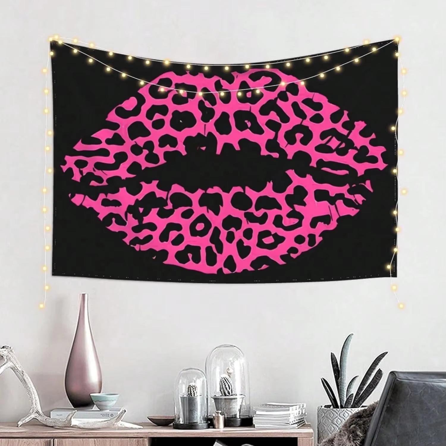 Pink Leopard Print Lips Tapestry Edgy Fashionable Wall Decor for Living Room Unique Glam Style High Quality Home Decor Accessory 74x94cm(29x37in)
Pink Leopard Print Lips Tapestry Edgy Fashionable Wall Decor for Living Room Unique Glam Style High Quality Home Decor Accessory 74x94cm(29x37in)