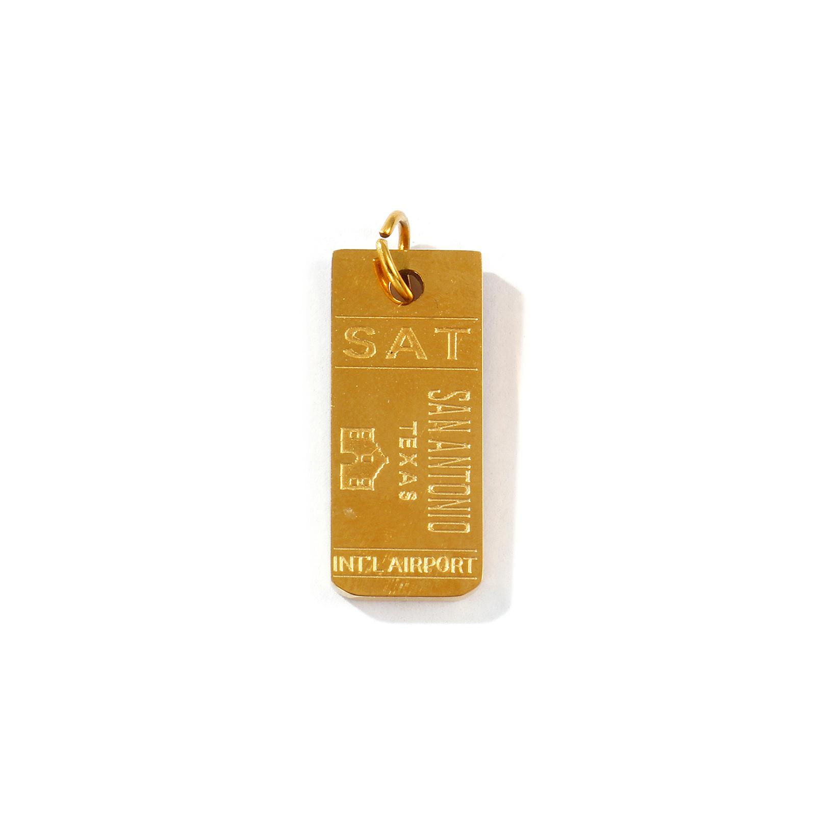 2 PCs Waterproof 304 Stainless Steel Travel Charms 18K Gold Plated Airport Code CDG SAT SAT English Letter Pendants Necklace DIY
2 PCs Waterproof 304 Stainless Steel Travel Charms 18K Gold Plated Airport Code CDG SAT SAT English Letter Pendants Necklace DIY