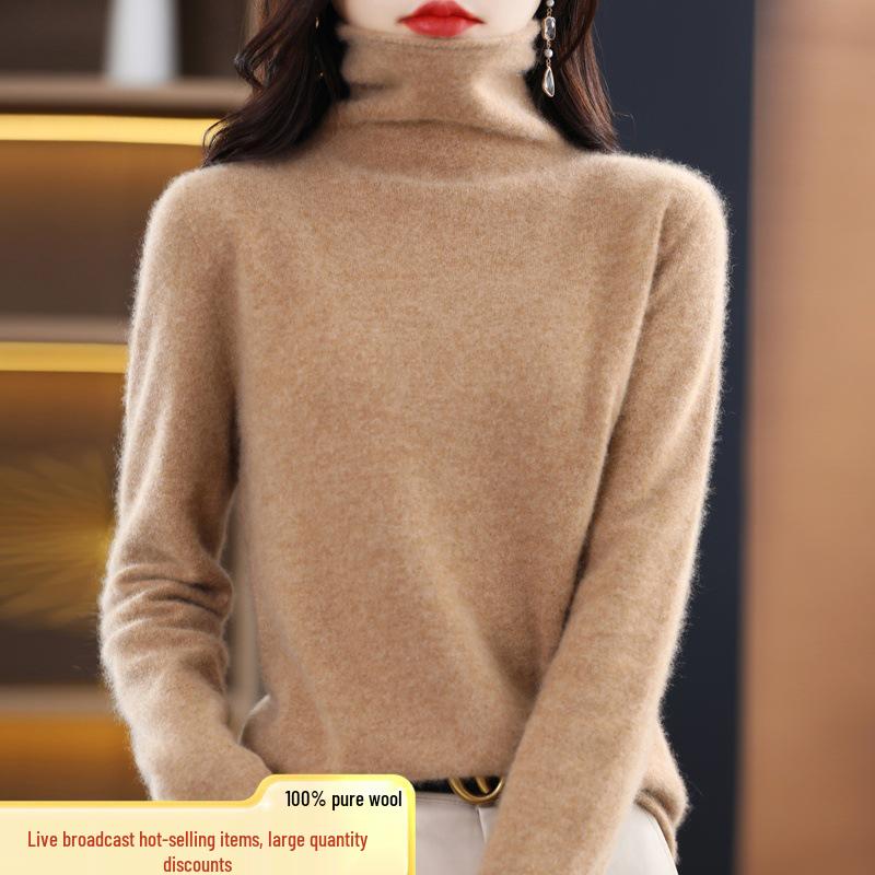 Women s Cowl Neck Wool Sweater: Slimming Autumn/Winter Cashmere Knit Base Layer, Long Sleeve. L (110-125 jin)
Women s Cowl Neck Wool Sweater: Slimming Autumn/Winter Cashmere Knit Base Layer, Long Sleeve. L (110-125 jin)