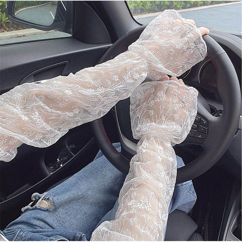 Sun Protection Gloves for Women Lace Oversleeve Sunshade Mesh Women Arm Long Versatile Thin Ice Sleeve Sweet White Lace One size
Sun Protection Gloves for Women Lace Oversleeve Sunshade Mesh Women Arm Long Versatile Thin Ice Sleeve Sweet White Lace One size
