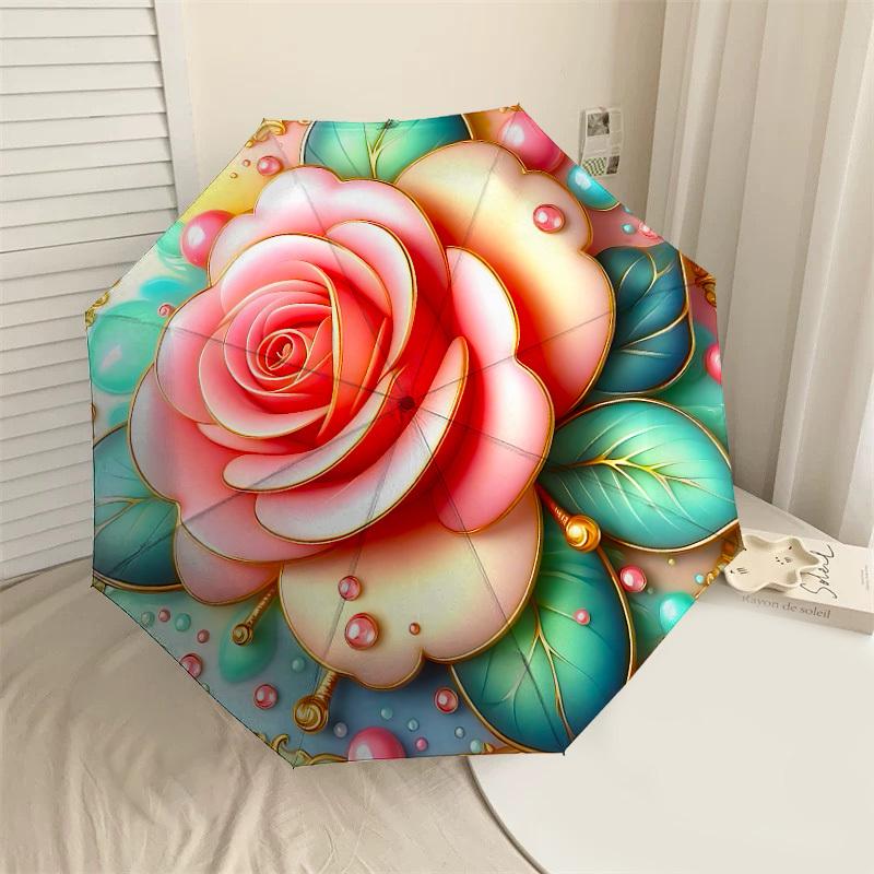 1PC Rose Flower Umbrella-8-Rib Reinforced, Automatic Open, Lightweight & Durable, Cute Fashion Accessory for Outdoor-P99
1PC Rose Flower Umbrella-8-Rib Reinforced, Automatic Open, Lightweight & Durable, Cute Fashion Accessory for Outdoor-P99