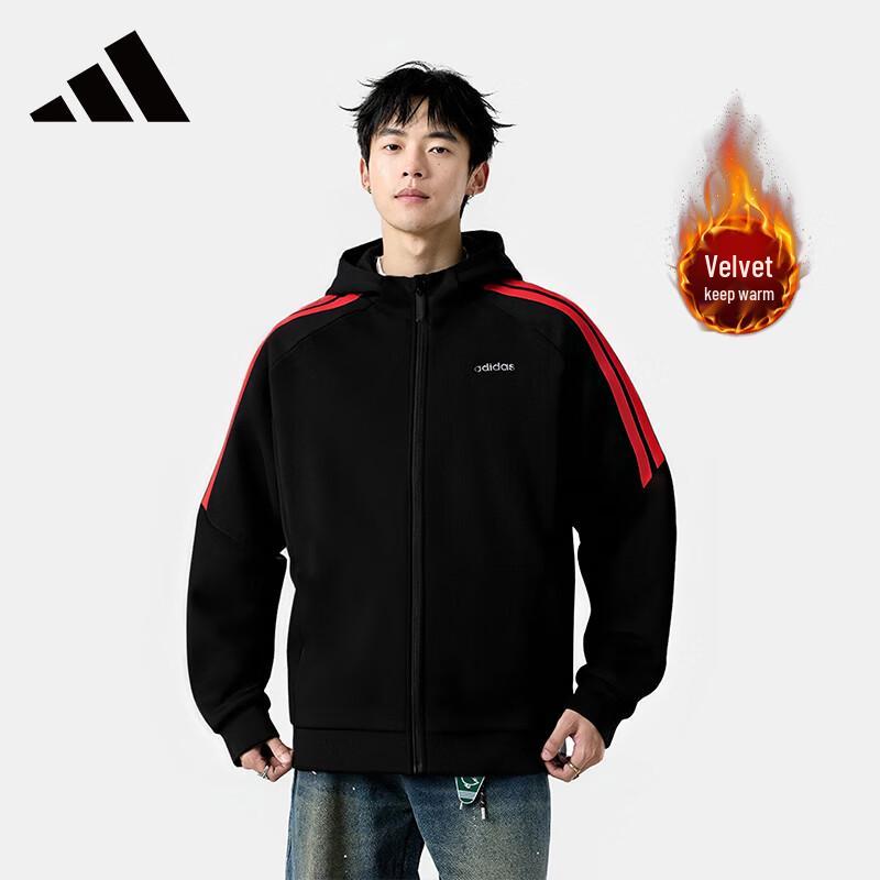 Adidas Men s Trendy Fleece-Lined Hooded Jacket L
Adidas Men s Trendy Fleece-Lined Hooded Jacket L