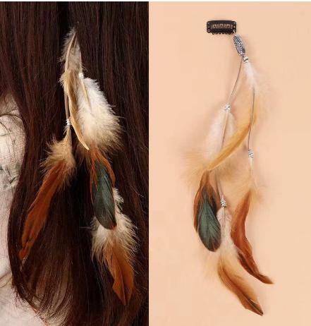 Bohemian Feather Hair Clip with Tassel Long Headband Adjustable Ethnic Style Hair Accessory for Women and Girls One Size
Bohemian Feather Hair Clip with Tassel Long Headband Adjustable Ethnic Style Hair Accessory for Women and Girls One Size