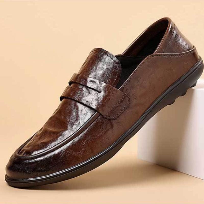 Men Leather Casual Shoes Comfortable Soft Sole Flat Shoes Fashion Cool Slip-on Loafers 44 коричневий
Men Leather Casual Shoes Comfortable Soft Sole Flat Shoes Fashion Cool Slip-on Loafers 44 коричневий