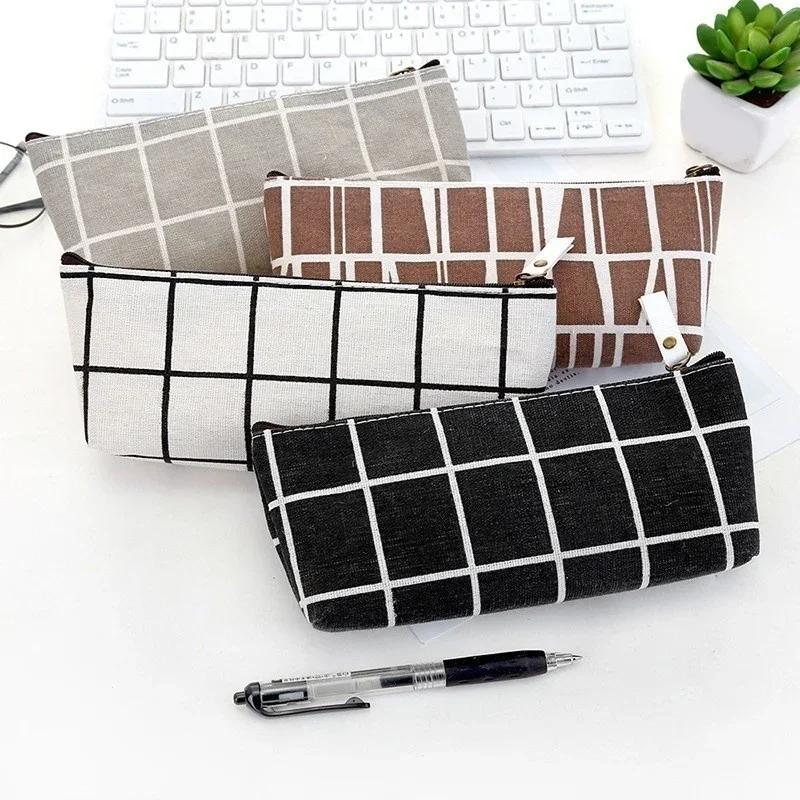Canvas Pencil Case School Simple Striped Grid Pencilcase Office Stationery Pen Bag Students Pencils Writing Supplies Gift кавовий
Canvas Pencil Case School Simple Striped Grid Pencilcase Office Stationery Pen Bag Students Pencils Writing Supplies Gift кавовий