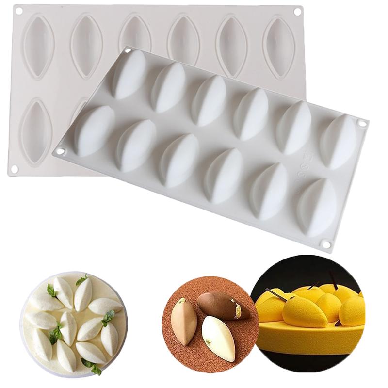 12 Fondant Mold Cavity Silicone Cake Form Quenelle Shaped Mould Mousse Cake Chocolate Decorating Tools Baking Pan Tray
12 Fondant Mold Cavity Silicone Cake Form Quenelle Shaped Mould Mousse Cake Chocolate Decorating Tools Baking Pan Tray
