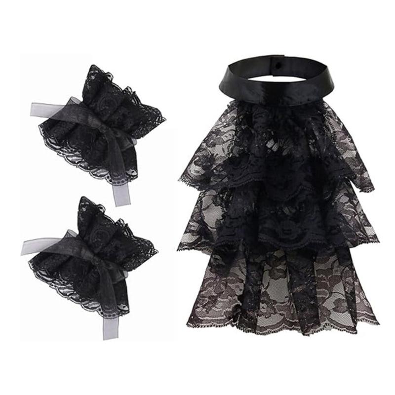 Ruffled Collar Wristband Girls Cosplay Tie Victorian Collar Lapel Medieval Cosplay Victorian Ruffled Tie Collar чорний
Ruffled Collar Wristband Girls Cosplay Tie Victorian Collar Lapel Medieval Cosplay Victorian Ruffled Tie Collar чорний
