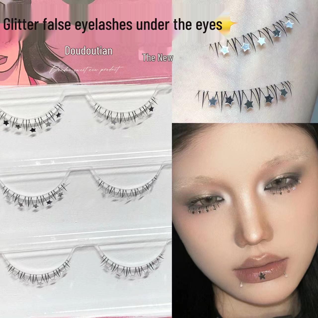 Doudou Tian Glitter Star Lower False Eyelashes - Transparent Stem for Cosplay/Comic Style
Doudou Tian Glitter Star Lower False Eyelashes - Transparent Stem for Cosplay/Comic Style