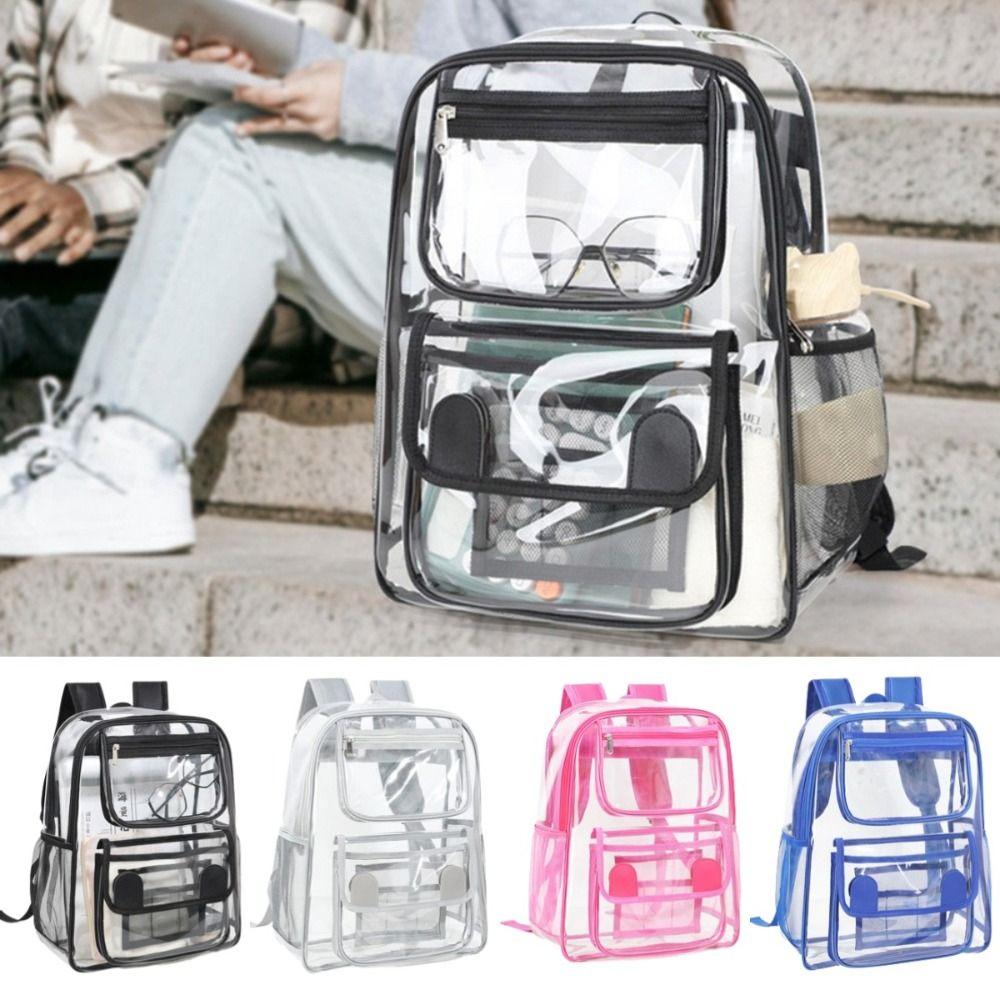 Zipper Students School Bag Large Capacity PVC Backpack Casual Transparent Backpack Female/Male чёрный
Zipper Students School Bag Large Capacity PVC Backpack Casual Transparent Backpack Female/Male чёрный