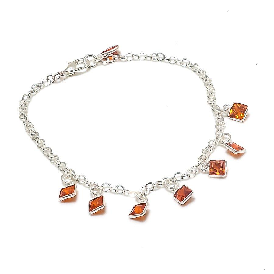 Mozambique Garnet Gemstone Handmade 925 Sterling Silver Bracelet 7-8 GK-7202
Mozambique Garnet Gemstone Handmade 925 Sterling Silver Bracelet 7-8 GK-7202