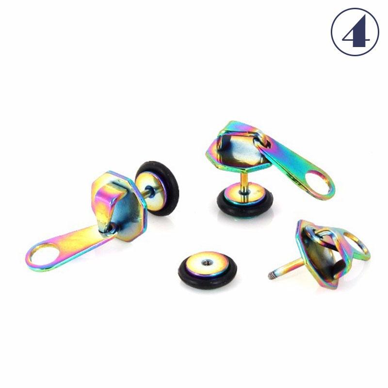2Pcs Vintage Punk Stainless Steel Zipper Studs Earrings Hiphop Jewelry різнокольоровий
2Pcs Vintage Punk Stainless Steel Zipper Studs Earrings Hiphop Jewelry різнокольоровий