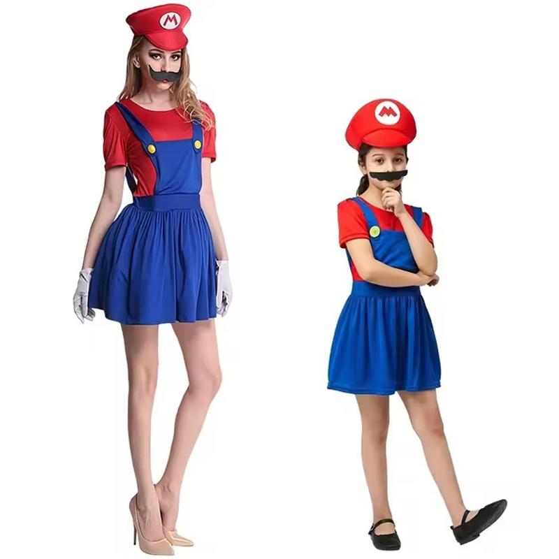 Anime Super Mario Bros Cosplay Costume Mario Luigi Costume Jumpsuit Hat Beard Sets Halloween Party Role Play Costumes For Unisex (As shown-27633)-Child S
Anime Super Mario Bros Cosplay Costume Mario Luigi Costume Jumpsuit Hat Beard Sets Halloween Party Role Play Costumes For Unisex (As shown-27633)-Child S