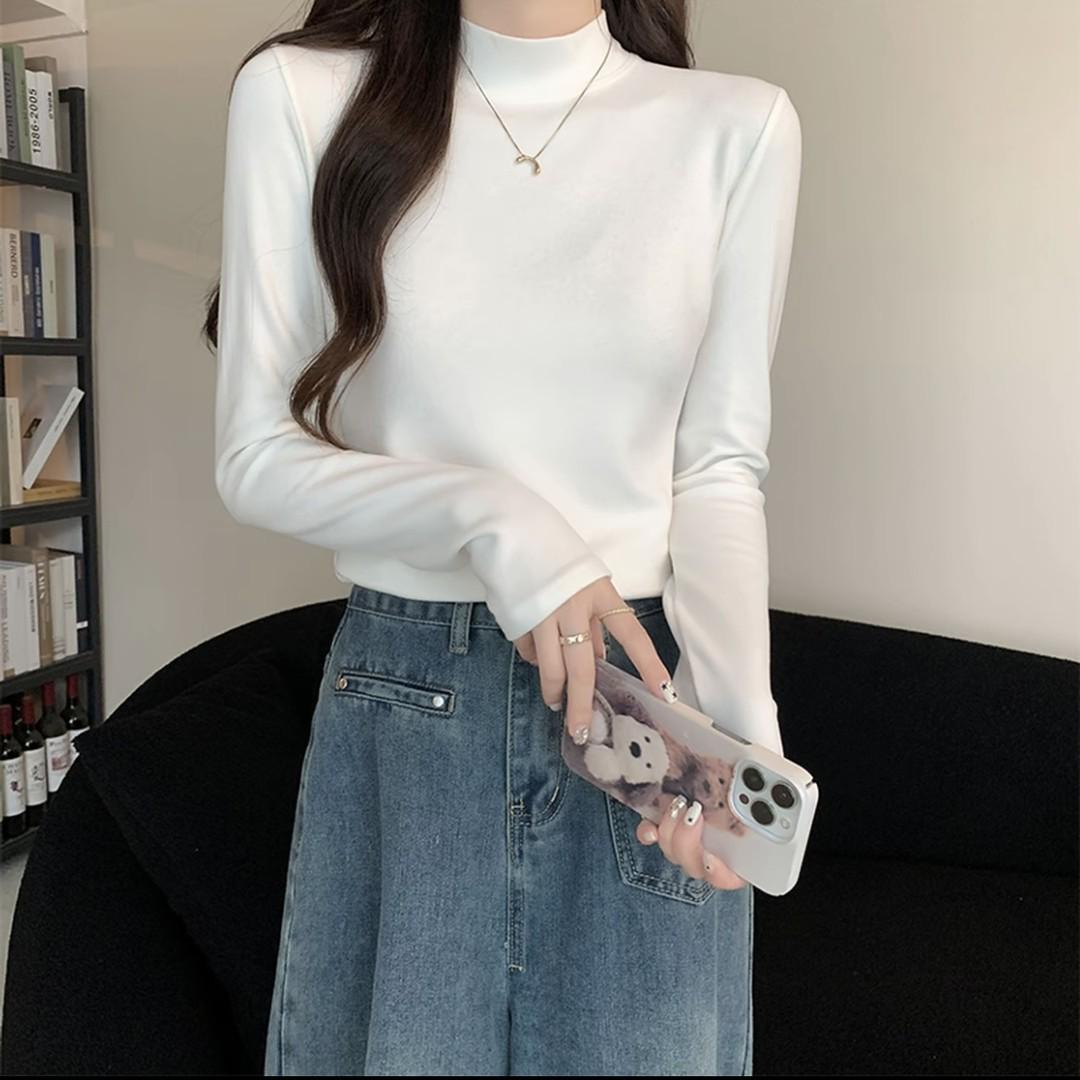 Women s Double-Sided Brushed Velvet Base Layer Top - Autumn/Winter, Half-High Collar, Long Sleeves, Warm, Slim-Fit, Versatile XL (Weight 115-125kg) белый
Women s Double-Sided Brushed Velvet Base Layer Top - Autumn/Winter, Half-High Collar, Long Sleeves, Warm, Slim-Fit, Versatile XL (Weight 115-125kg) белый