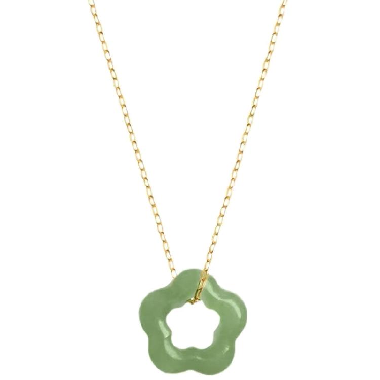 Hollow Carved Flower Shaped Pendant Necklace Natural Jade Necklace Dainty Choker
Hollow Carved Flower Shaped Pendant Necklace Natural Jade Necklace Dainty Choker