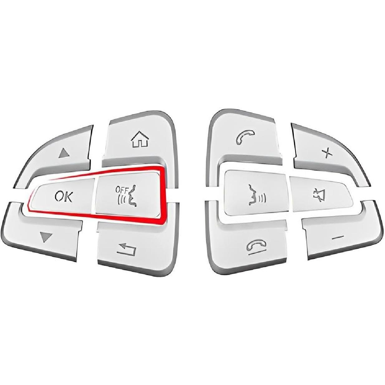 Black Car Steering Wheel Button Switch Trim Cover Sticker Compatible with Mercedes Benz C GLC V Class W205 X253 W447 Silver-OK Model
Black Car Steering Wheel Button Switch Trim Cover Sticker Compatible with Mercedes Benz C GLC V Class W205 X253 W447 Silver-OK Model