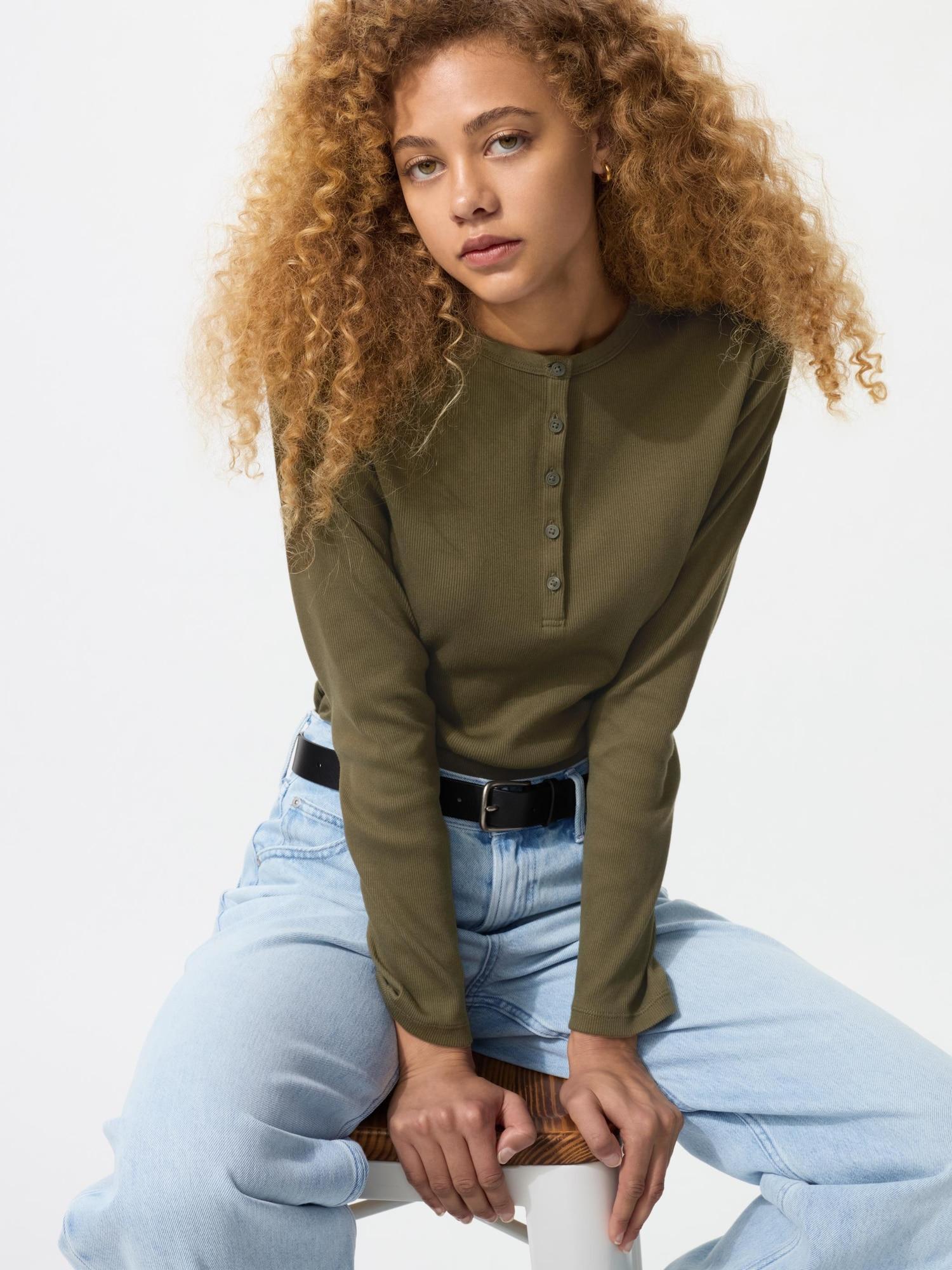 Футболка Uniqlo в рубчик с вырезом хенли и длинным рукавом 56 OLIVE/WOMEN S
Футболка Uniqlo в рубчик с вырезом хенли и длинным рукавом 56 OLIVE/WOMEN S