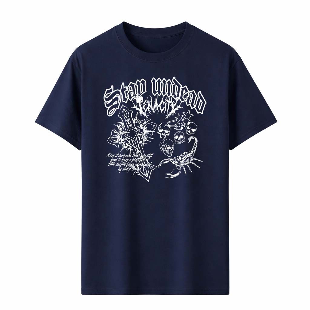 Stay Undead T-Shirt Men Women Gothic Skull Cross Print Streetwear Punk Rock Style Black Tee Top Fashion Summer - Men s Summer... 5XL різнокольоровий
Stay Undead T-Shirt Men Women Gothic Skull Cross Print Streetwear Punk Rock Style Black Tee Top Fashion Summer - Men s Summer... 5XL різнокольоровий