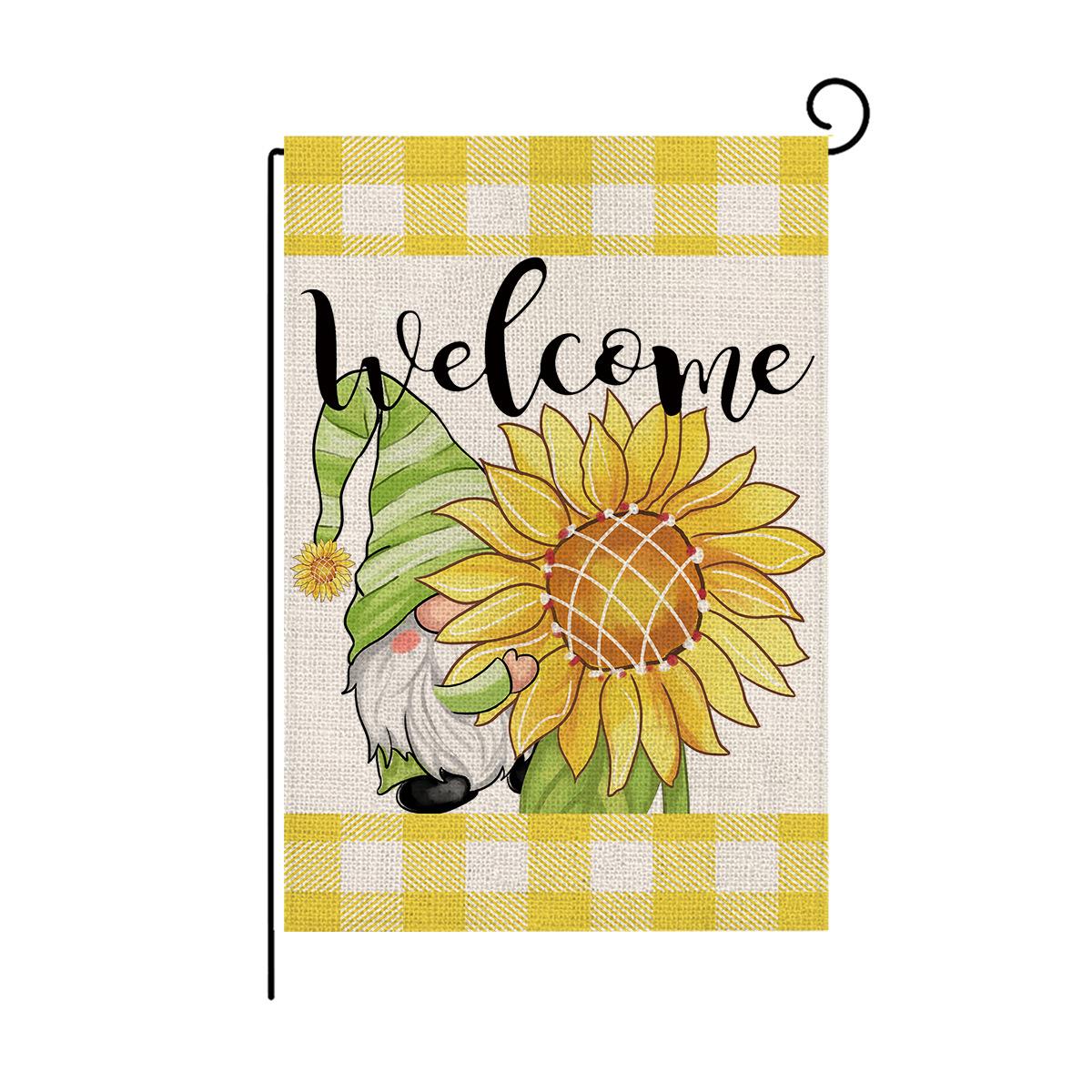 Друкований садовий прапор із льону. Серія «Бджола, соняшник», невеликий прапор для прикраси саду на відкритому повітрі HYQ040-9
Друкований садовий прапор із льону. Серія «Бджола, соняшник», невеликий прапор для прикраси саду на відкритому повітрі HYQ040-9