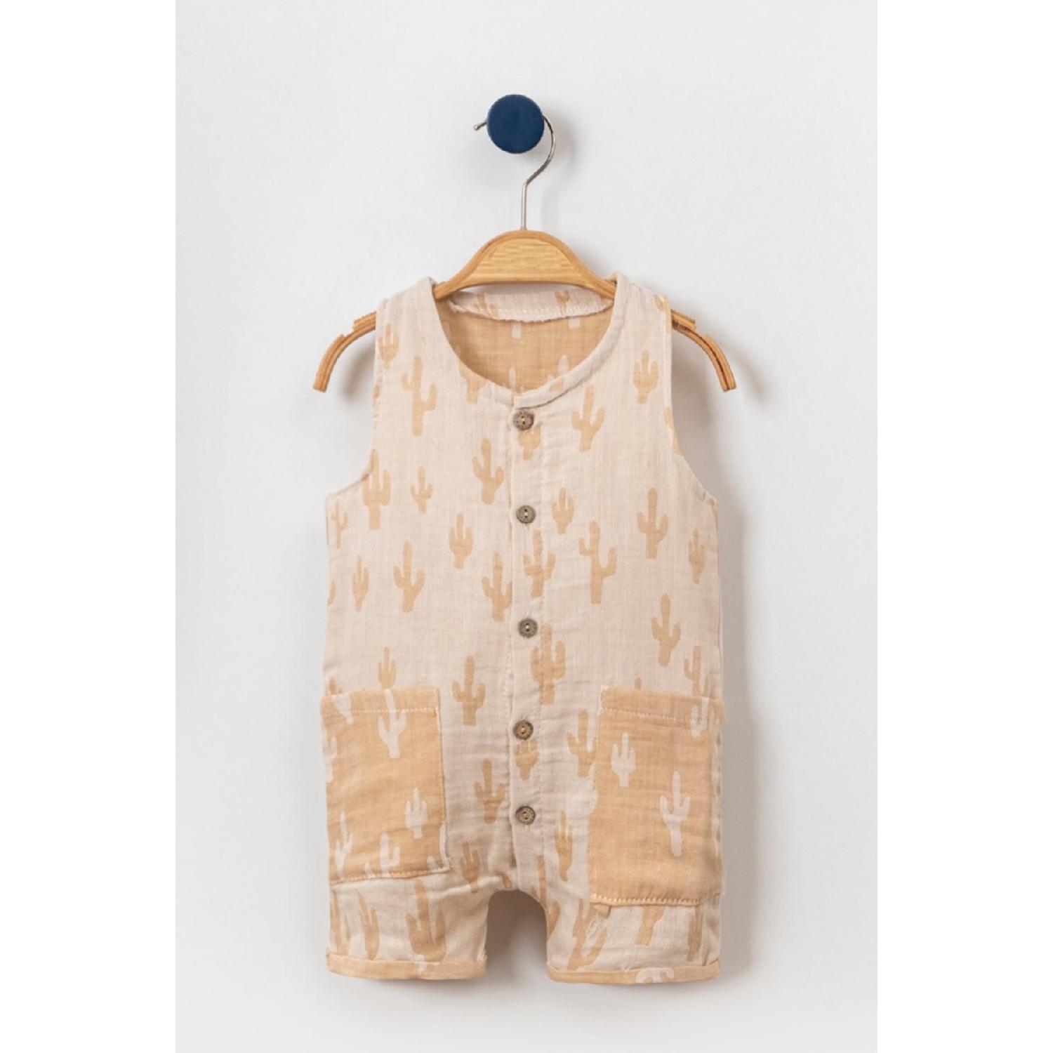 Муслиновый комбинезон с рисунком кактуса из 100% хлопка, новый сезон