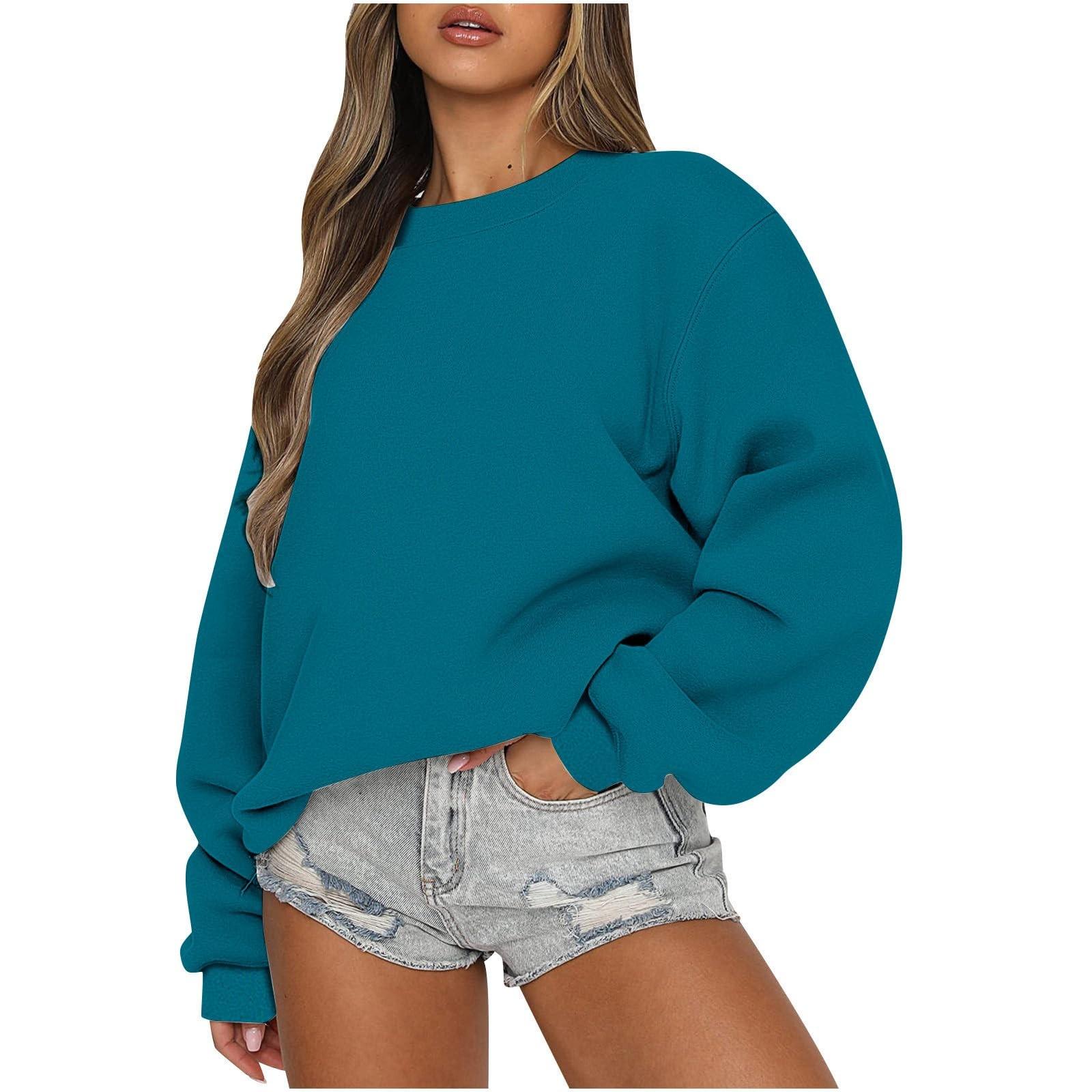 Women Autumn Winter Tops Women s Long Sleeve Sweatshirt Casual Crewneck Loose Fit Pollover Fleece Tops S синий
Women Autumn Winter Tops Women s Long Sleeve Sweatshirt Casual Crewneck Loose Fit Pollover Fleece Tops S синий