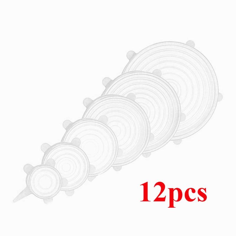 Silicone Stretch Lids 12 Pack of 6 Sizes BPA-free Reusable Silicone Lids for Food Storage Microwave & Dishwasher Use Safe 12pcs білий
Silicone Stretch Lids 12 Pack of 6 Sizes BPA-free Reusable Silicone Lids for Food Storage Microwave & Dishwasher Use Safe 12pcs білий