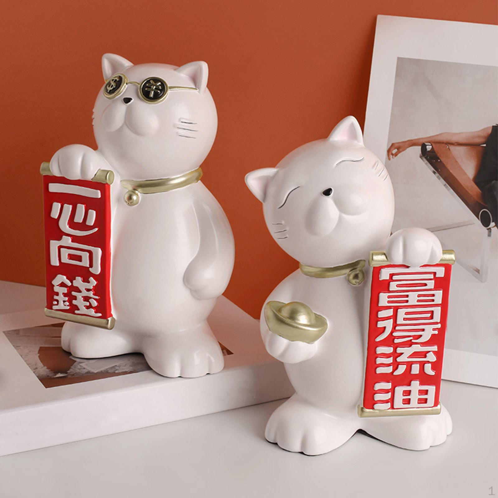 2x Modern Cat Figurine Sculpture Resin Statue Collectible Ornament for Home Living Room Desktop
2x Modern Cat Figurine Sculpture Resin Statue Collectible Ornament for Home Living Room Desktop