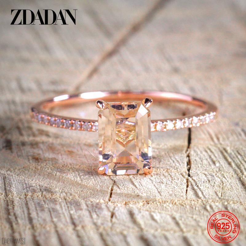925 Sterling Silver 2pcs 18K Rose Gold Square Zircon Rings for Women Wedding Jewelry 6
925 Sterling Silver 2pcs 18K Rose Gold Square Zircon Rings for Women Wedding Jewelry 6