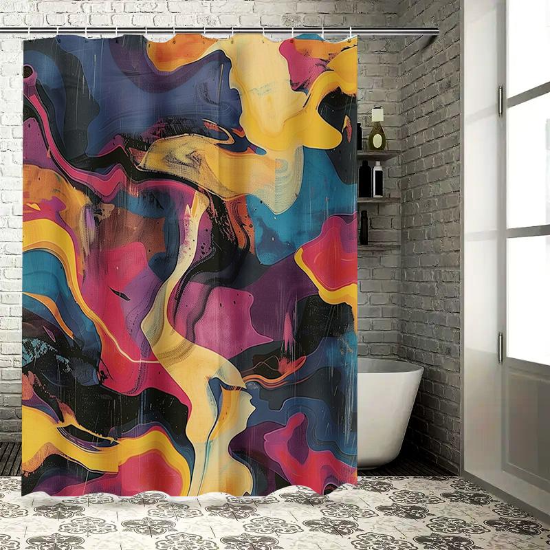 Colorful Shower Curtain Modern Abstract Print For Bathroom Decorations Polyester Waterproof Material Shown In Bathtub Setting W60H190(CM)-1 Pcs
Colorful Shower Curtain Modern Abstract Print For Bathroom Decorations Polyester Waterproof Material Shown In Bathtub Setting W60H190(CM)-1 Pcs