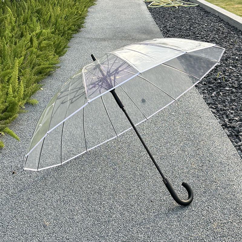 25 16-Rib Clear Umbrella with Sturdy Lotus Handle – Automatic, Durable, Custom Logo Option 25-inch
25 16-Rib Clear Umbrella with Sturdy Lotus Handle – Automatic, Durable, Custom Logo Option 25-inch
