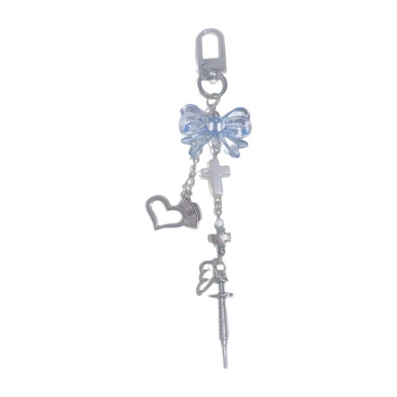 Lovely Syringe Bowknot Cross Keychain Pendant Cute Ornament Pendant Keyring Backpack Decoration Charm Jewelry синій
Lovely Syringe Bowknot Cross Keychain Pendant Cute Ornament Pendant Keyring Backpack Decoration Charm Jewelry синій