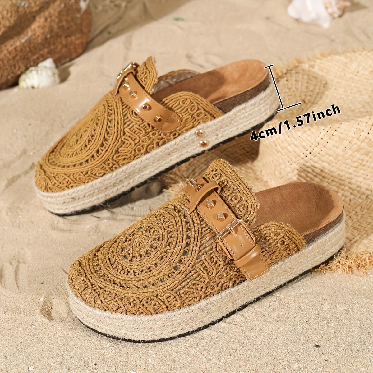 Women s Summer Vacation Style Slip-On - Geometric Cut-Out & Embroidery Design, Thick Cushioned Rubber Sole, Breathable Fabric Upper, Round Toe Comfort 42 коричневий
Women s Summer Vacation Style Slip-On - Geometric Cut-Out & Embroidery Design, Thick Cushioned Rubber Sole, Breathable Fabric Upper, Round Toe Comfort 42 коричневий