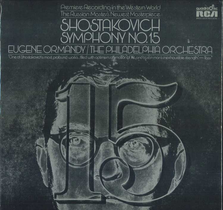 LP Record SHOSTAKOVICH EUGENE ORMANDY PHILA Symphony No. 15 ARD10014 RCA RED SEAL 1972 US Classical Used
LP Record SHOSTAKOVICH EUGENE ORMANDY PHILA Symphony No. 15 ARD10014 RCA RED SEAL 1972 US Classical Used