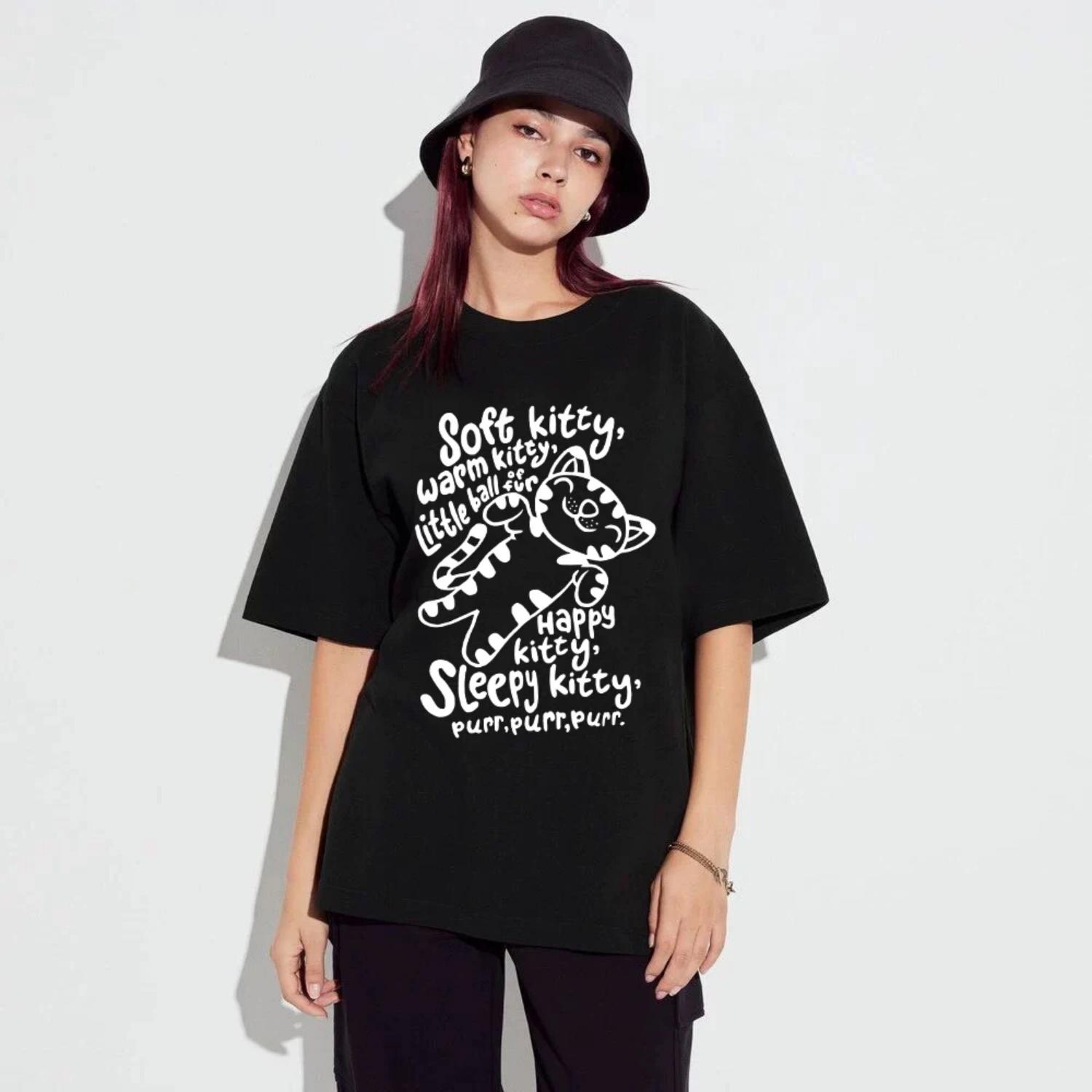 Soft Kitty Cute T Shirt Short Sleeve Loose Botanical Tshirt Vintage Cottagecore Clothes Women Retro Aesthetic T-Shirts S чёрный
Soft Kitty Cute T Shirt Short Sleeve Loose Botanical Tshirt Vintage Cottagecore Clothes Women Retro Aesthetic T-Shirts S чёрный