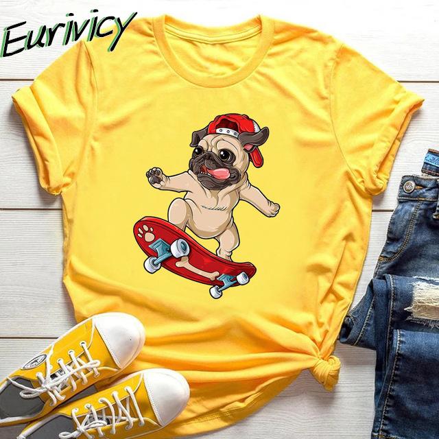 Eurivicy Женские футболки с коротким рукавом Модные собаки Скейтборд Печатный O Шея Лето Плюс Размер Топы
Eurivicy Женские футболки с коротким рукавом Модные собаки Скейтборд Печатный O Шея Лето Плюс Размер Топы