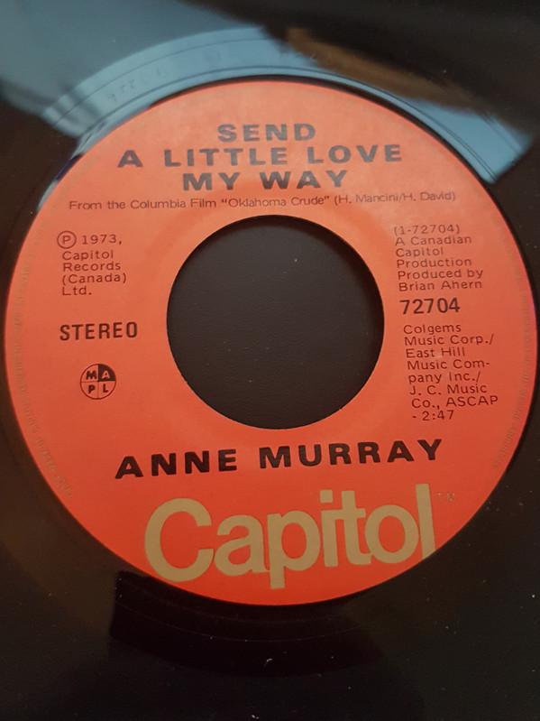 7inch Record ANNE MURRAY - Send A Little Love My Way / Head Ab 72704 Capitol Records 1973 Canada Pop Used
7inch Record ANNE MURRAY - Send A Little Love My Way / Head Ab 72704 Capitol Records 1973 Canada Pop Used
