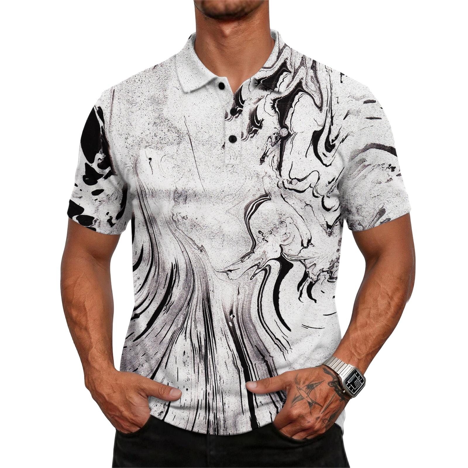 Men s casual loose-fitting fashionable tie- patterned printed short-sleeved T-shirt top XL білий
Men s casual loose-fitting fashionable tie- patterned printed short-sleeved T-shirt top XL білий