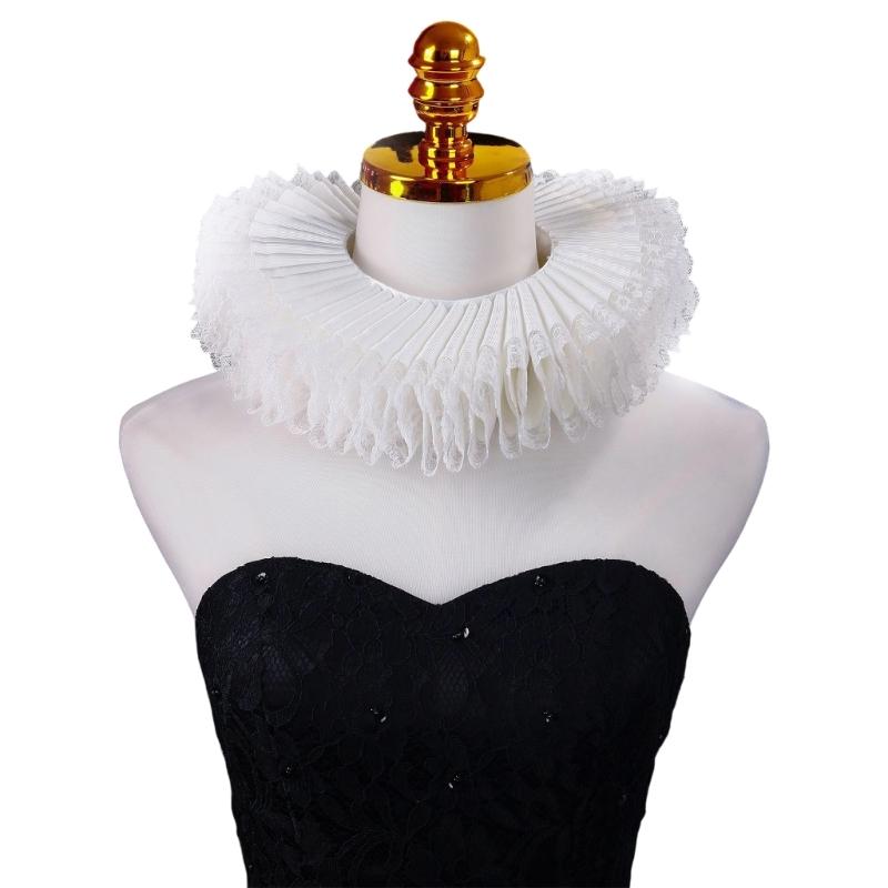 Elizabethan Styles Neck Wrap Halloween Costume Colonial Ruffled Neck Ruff білий
Elizabethan Styles Neck Wrap Halloween Costume Colonial Ruffled Neck Ruff білий