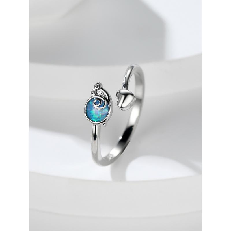 Fashion Personality White Gold Blue Snail Love Opening Ring Versatile Ring adjustable open ring
Fashion Personality White Gold Blue Snail Love Opening Ring Versatile Ring adjustable open ring