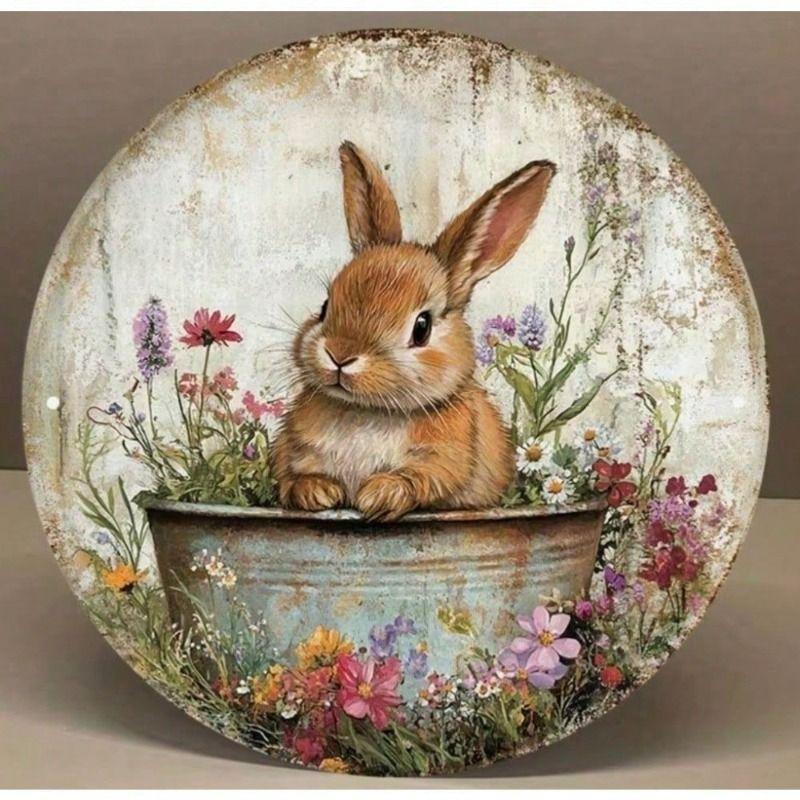 Metal Poster Wall Art, Cute Bunny for Farmhouse Door Decor
Metal Poster Wall Art, Cute Bunny for Farmhouse Door Decor