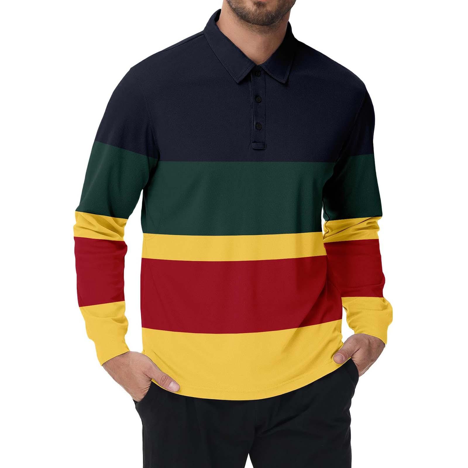 Striped Printed Long Sleeved Men s Three Button Lapel Shoulder Shirt XXXL жовтий
Striped Printed Long Sleeved Men s Three Button Lapel Shoulder Shirt XXXL жовтий