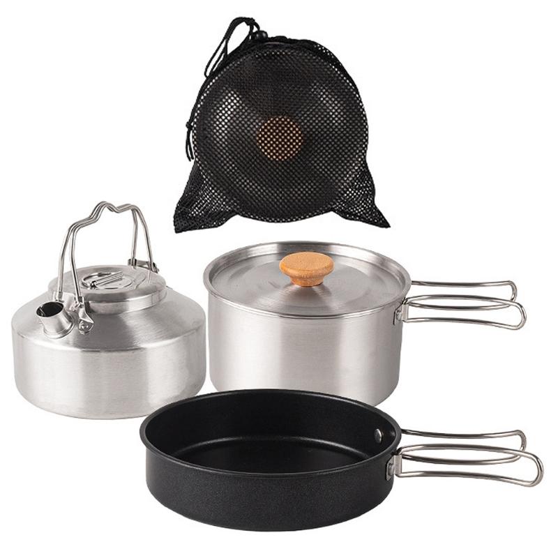Camping Cookware Set Stainless Steel Campfires Cooking Pot, Pan and Kettle Combos Kits with Storage Bag Outdoor Cook Set 1
Camping Cookware Set Stainless Steel Campfires Cooking Pot, Pan and Kettle Combos Kits with Storage Bag Outdoor Cook Set 1