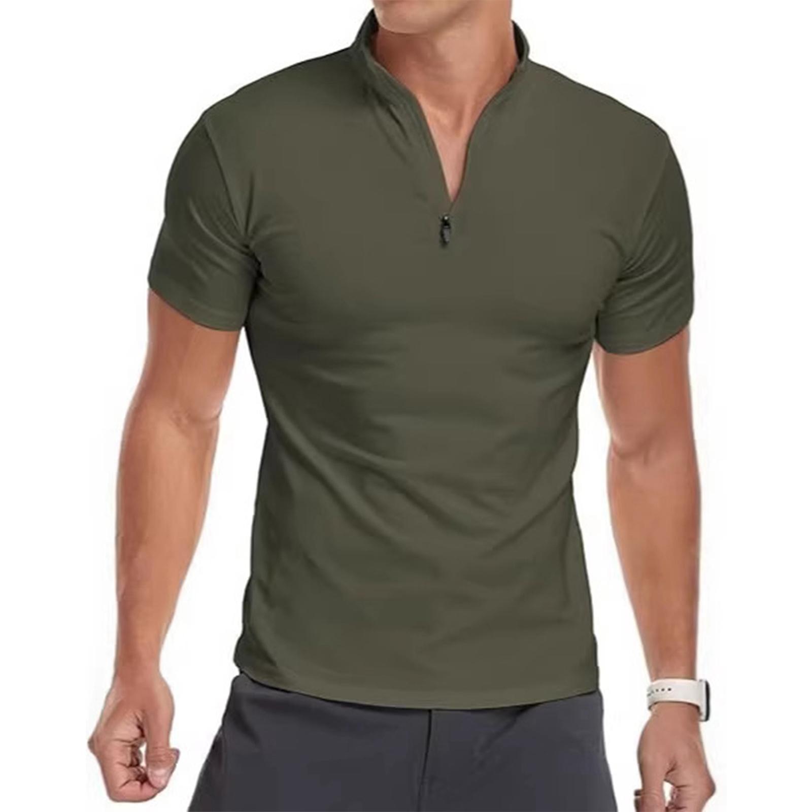 Men s Short-sleeved Shirt With Stand-up Collar And Zipper, Slim-fit Basic , Made Of Ice Silk XL
Men s Short-sleeved Shirt With Stand-up Collar And Zipper, Slim-fit Basic , Made Of Ice Silk XL