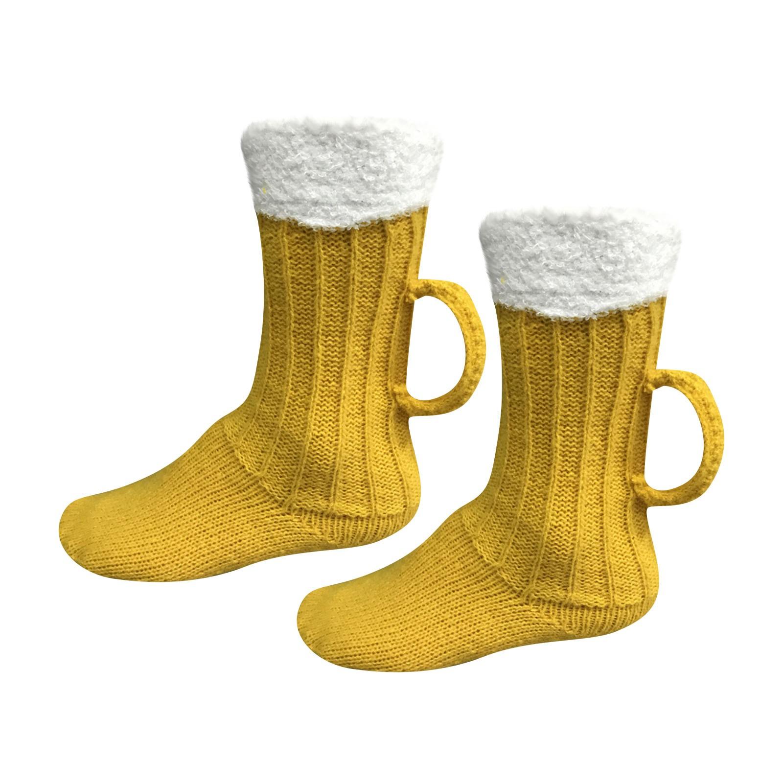 Осенние и зимние носки-тапочки с объемными мультяшными животными, теплые шерстяные носки средней длины для дома One Size