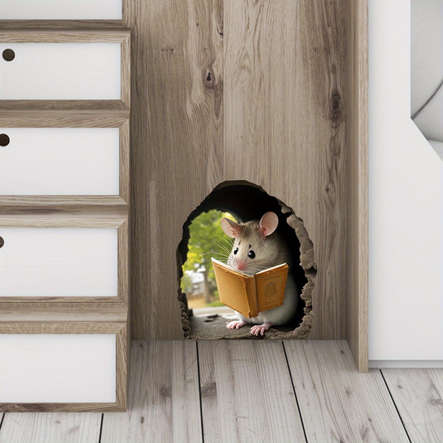 3D-наклейка на стену «Мышь, читающая книгу» — съемная наклейка из ПВХ для декора спальни и офиса, искусство самоклеящейся наклейки (2 стиля) #02
3D-наклейка на стену «Мышь, читающая книгу» — съемная наклейка из ПВХ для декора спальни и офиса, искусство самоклеящейся наклейки (2 стиля) #02