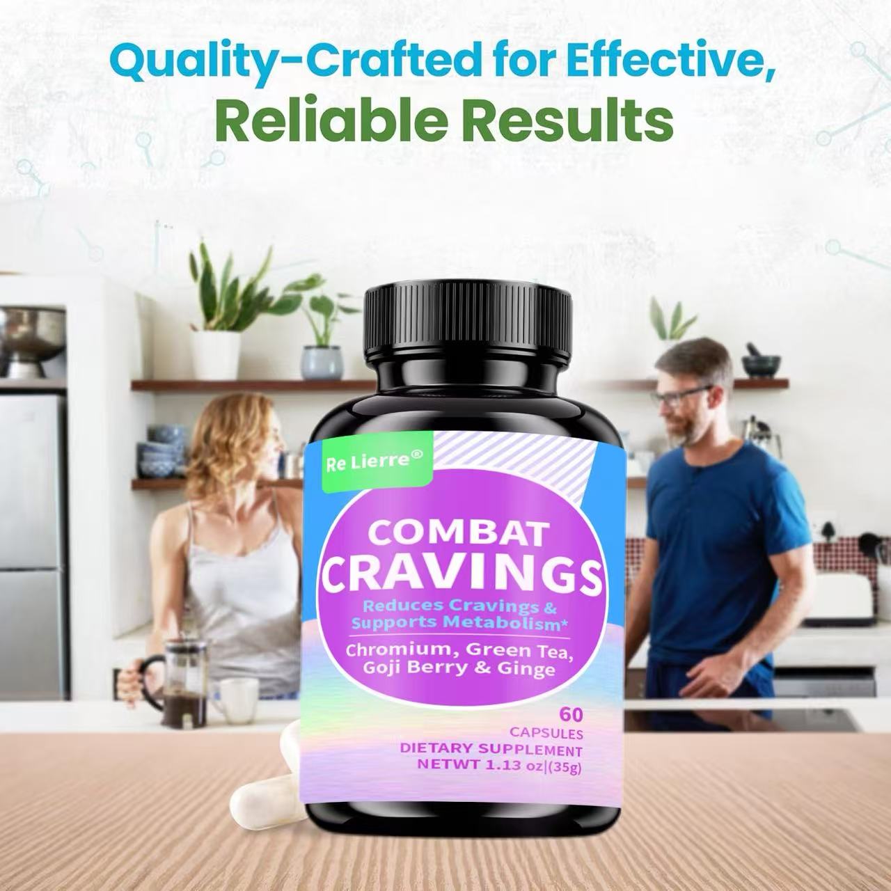 Re Lierre Combat Cravings, Metabolism & Energy Support Supplement,1000 mcg Chromium, Green Tea, Goji Berry, Ginger -60Count
Re Lierre Combat Cravings, Metabolism & Energy Support Supplement,1000 mcg Chromium, Green Tea, Goji Berry, Ginger -60Count