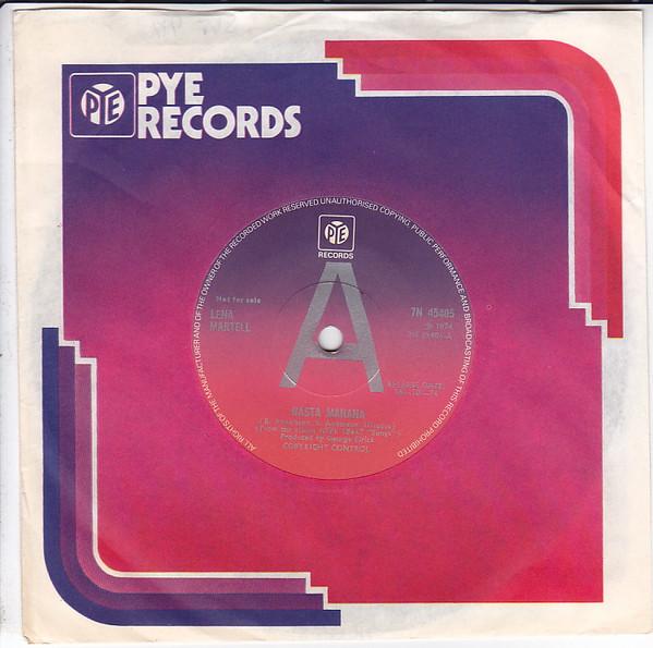 7inch Record LENA MARTELL - Hasta Manana 7N45405PROMO Pye Records 1974 UK Pop Used
7inch Record LENA MARTELL - Hasta Manana 7N45405PROMO Pye Records 1974 UK Pop Used
