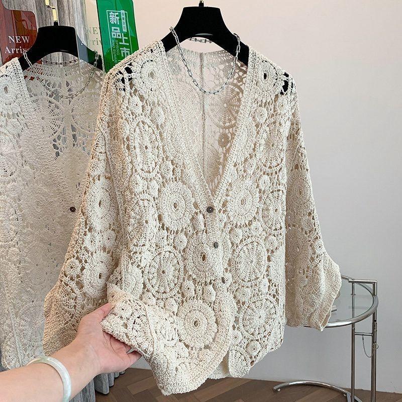 Bohemian Women s Crochet Hollow-out Knitted Cardigan Top Loose Batwing Short-sleeve Cardigan one size
Bohemian Women s Crochet Hollow-out Knitted Cardigan Top Loose Batwing Short-sleeve Cardigan one size