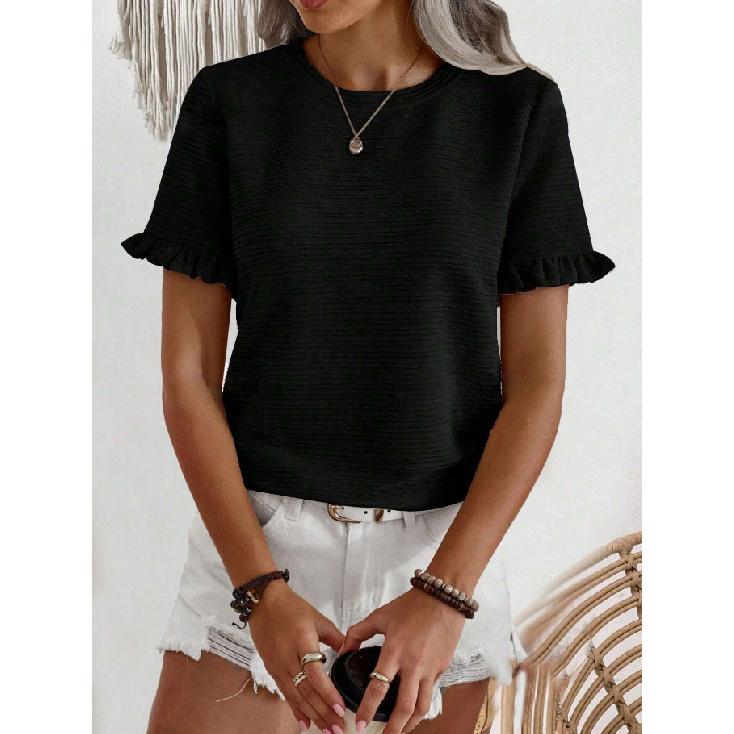 Весна и лето новый стиль повседневная мода повседневная удобная футболка с короткими рукавами жаккардовый топ жилет для женщин XXL чёрный
Весна и лето новый стиль повседневная мода повседневная удобная футболка с короткими рукавами жаккардовый топ жилет для женщин XXL чёрный