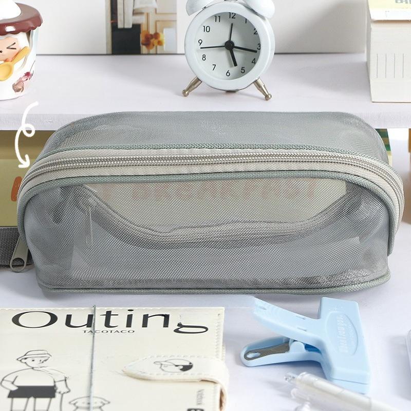 Simple New Large-capacity Mesh Pencil Bag, Dirt-resistant Primary and Secondary School Student Stationery Bag сірий
Simple New Large-capacity Mesh Pencil Bag, Dirt-resistant Primary and Secondary School Student Stationery Bag сірий